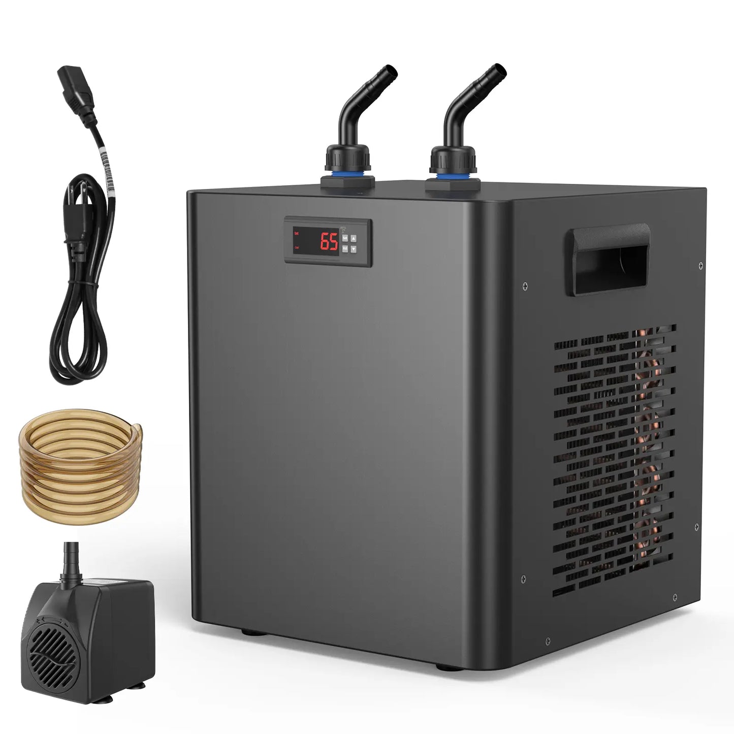 Brearo 1/3HP Aquarium Water Chiller for 75 Gal (300L) Fish Tanks, Quiet Compressor Refrigeration, Automatic Cooling for Hydroponic Systems, Axolotls, Jellyfish, Coral, Crystal Shrimp