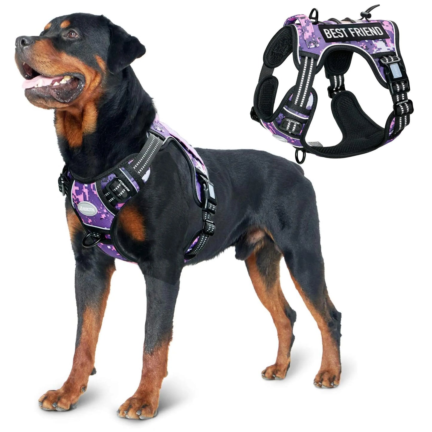 【#Summersale】Auroth Tactical Dog Harness – Universal Harness, Walking Harness & Safety Harnesses for Small to Large Dogs, Durable Reflective, Easy to Control, No Pull Adjustable Pet Harness, Pet Supplies