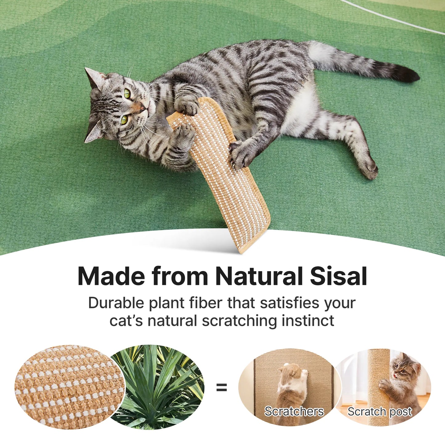 Potaroma 2-Pack Natural Sisal Cat Kicking Toys, Cozy Scratching Kicker Pillows, Long-Lasting Interactive Indoor Chew Toys for Stress Reduction & Dental Care