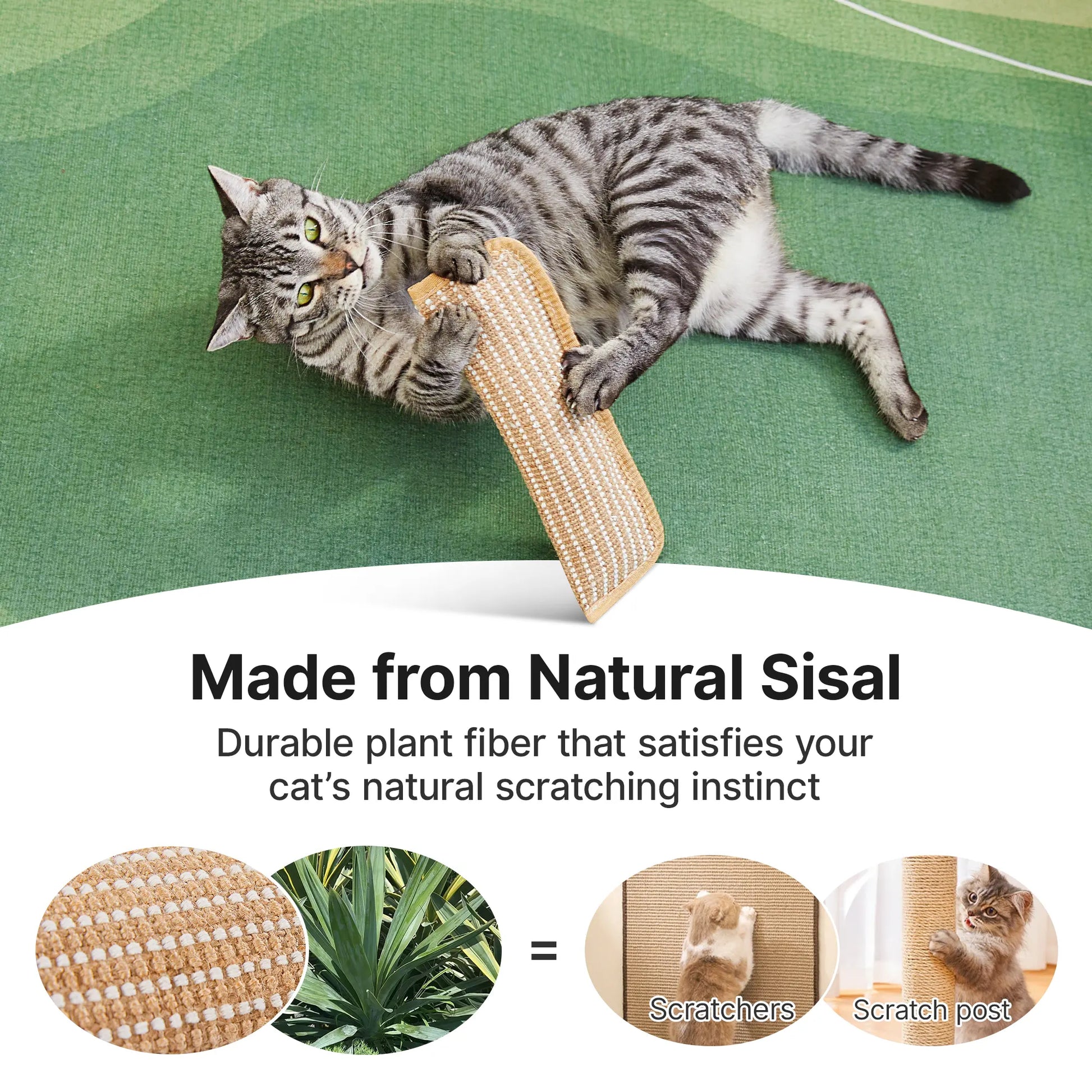 Potaroma 2-Pack Natural Sisal Cat Kicking Toys, Cozy Scratching Kicker Pillows, Long-Lasting Interactive Indoor Chew Toys for Stress Reduction & Dental Care