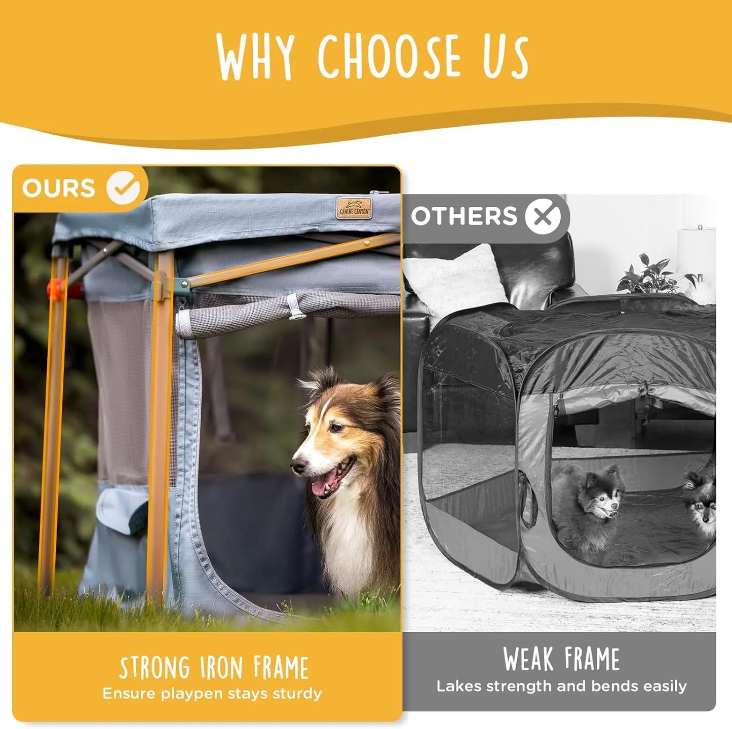 [Summervibes] Portable Pet Playpen, Foldable Dog Playpens for Indoor and Outdoor Exercise, Pop up Pet Fence with Carrying Case for Dogs/Puppies