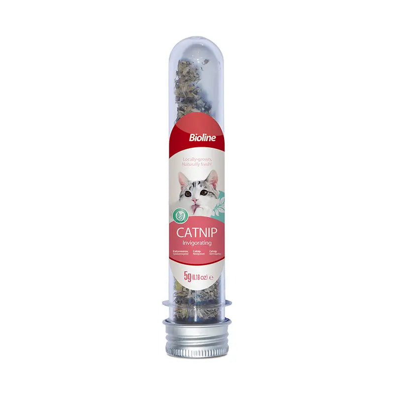 Bioline Premium Catnip 100% Natural Catnip Blend for Play & Enrichment Strong Aroma Safe & Non-Addictive – Supplement for Cat Toys Spray & Accessories (20G / 0.7 Oz)