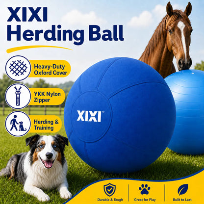 Xixipup Outdoor Interactive Herding Ball for High-Energy Dogs - Heavy-Duty Oxford Fabric, Inflatable Exercise & Training Toy, Easy to Clean, 18/22/25 in Camping Essentials