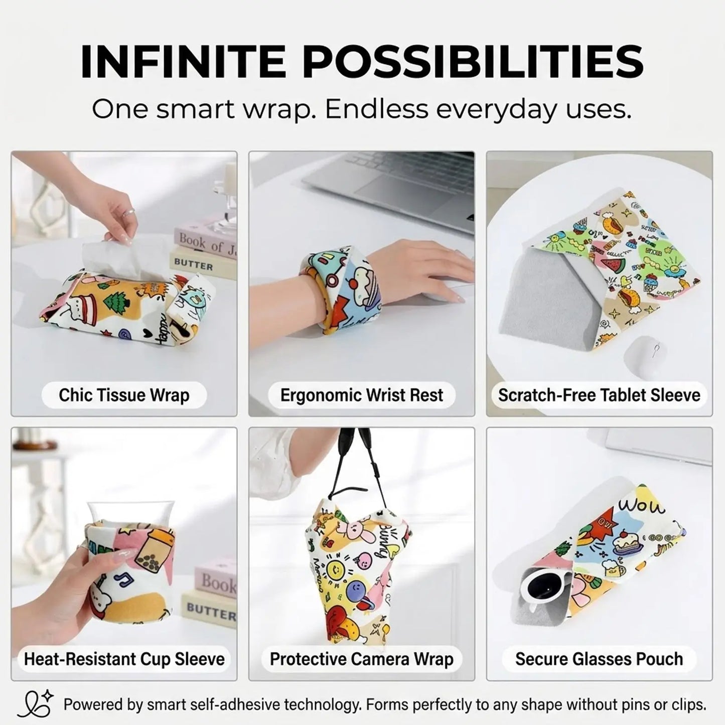 Silversnug Magic Purrito Wrap | Self-Adhesive Calming Pet Swaddle & Grooming Towel (Scratch-Proof & Fur-Free)
