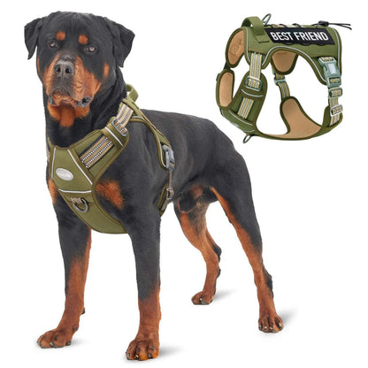 【#Summersale】Auroth Tactical Dog Harness – Universal Harness, Walking Harness & Safety Harnesses for Small to Large Dogs, Durable Reflective, Easy to Control, No Pull Adjustable Pet Harness, Pet Supplies