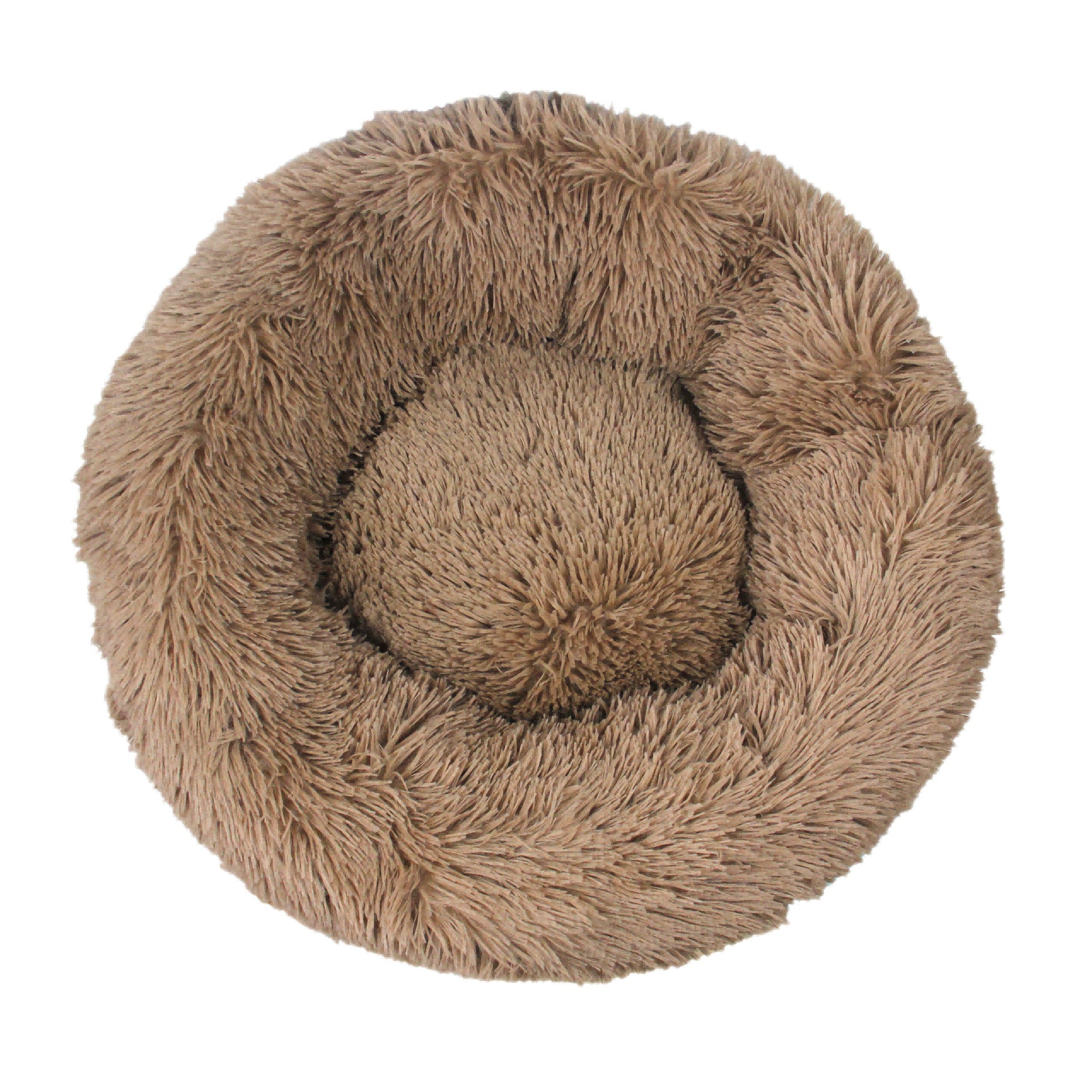 Fluffy Donut Dog Bed Warm Soft Long Plush Pet Cushion Dog House Cat Bed Washable Pet Sofa Mat Calming Samll Large Dog Beds