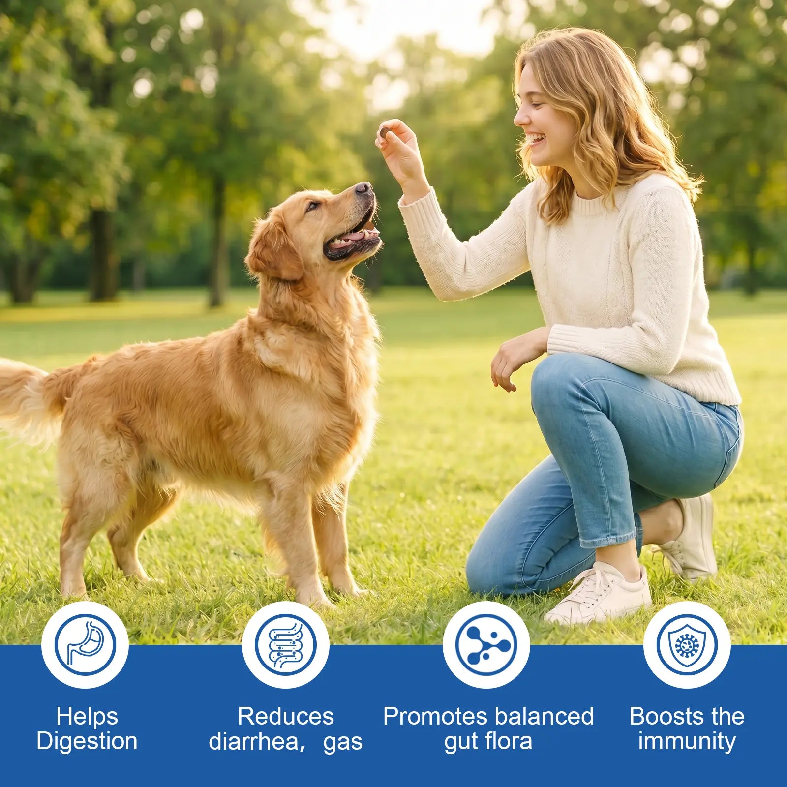 Petnanny Daily Probiotics for Dogs,Helps Digestive Gut Health,Diarrhea & Bloating,Improve Immune System for All Dogs,Chiken Flavor, 120 Soft Chews