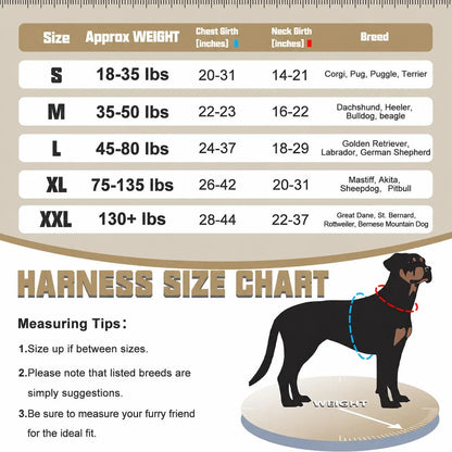 【#Summersale】Auroth Tactical Dog Harness – Universal Harness, Walking Harness & Safety Harnesses for Small to Large Dogs, Durable Reflective, Easy to Control, No Pull Adjustable Pet Harness, Pet Supplies