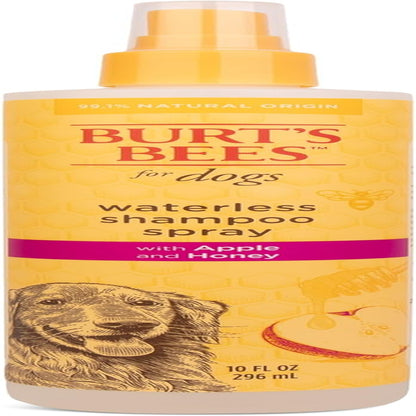 Burts Bees for Pets Waterless Shampoo Spray, with Apple & Honey, 10 Fl Oz | No-Rinse Waterless Formula, Ph Balanced, Ideal for Quick Touch-Ups between Full Baths, No Sulfates Parabens or Phthalates