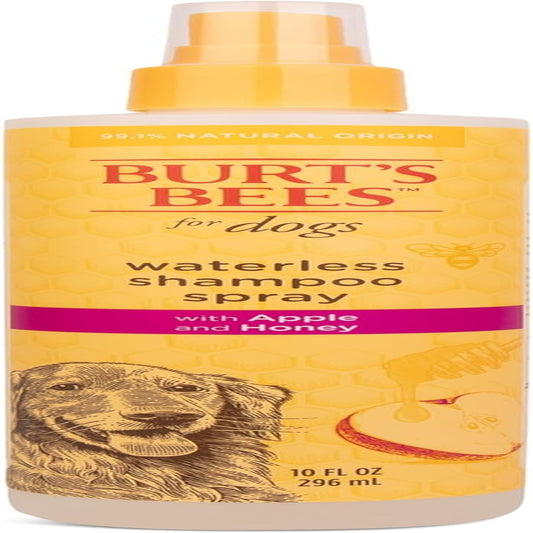 Burts Bees for Pets Waterless Shampoo Spray, with Apple & Honey, 10 Fl Oz | No-Rinse Waterless Formula, Ph Balanced, Ideal for Quick Touch-Ups between Full Baths, No Sulfates Parabens or Phthalates