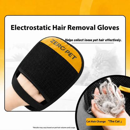 Pet Hair Remover Mitt, Electrostatic Static Pet Hair Removal Gloves, Reusable Washable Dog & Cat Fur Cleaner for Couch, Furniture, Carpet, Car Seats & Bedding