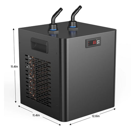 Brearo 1/3HP Aquarium Water Chiller for 75 Gal (300L) Fish Tanks, Quiet Compressor Refrigeration, Automatic Cooling for Hydroponic Systems, Axolotls, Jellyfish, Coral, Crystal Shrimp