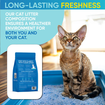 Fresh Scent Crystal Cat Litter — Non-Clumping Silica Gel, 8 Lb