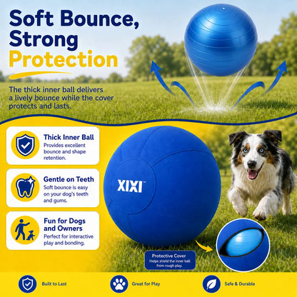 Xixipup Outdoor Interactive Herding Ball for High-Energy Dogs - Heavy-Duty Oxford Fabric, Inflatable Exercise & Training Toy, Easy to Clean, 18/22/25 in Camping Essentials