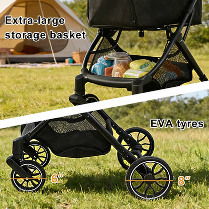 4-Wheels Pet Stroller for Dogs & Cats, Puppy Stroller, Detachable Basket, 66 Lbs Weight Capacity, Storage Basket and Pet Pad, Suitable for Small to Medium Sized Dogs, Convenient for Travel and Carrying #Summervibes