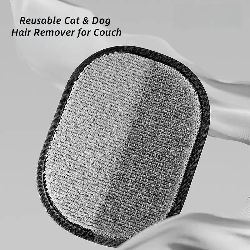 Pet Hair Remover Mitt, Electrostatic Static Pet Hair Removal Gloves, Reusable Washable Dog & Cat Fur Cleaner for Couch, Furniture, Carpet, Car Seats & Bedding