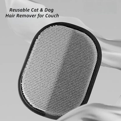 Pet Hair Remover Mitt, Electrostatic Static Pet Hair Removal Gloves, Reusable Washable Dog & Cat Fur Cleaner for Couch, Furniture, Carpet, Car Seats & Bedding