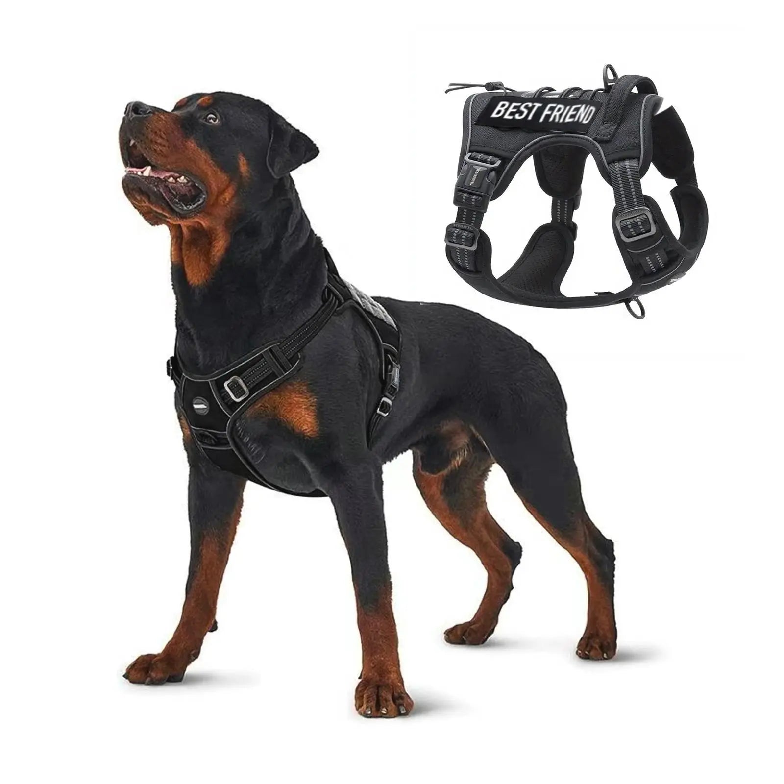 【#Summersale】Auroth Tactical Dog Harness – Universal Harness, Walking Harness & Safety Harnesses for Small to Large Dogs, Durable Reflective, Easy to Control, No Pull Adjustable Pet Harness, Pet Supplies