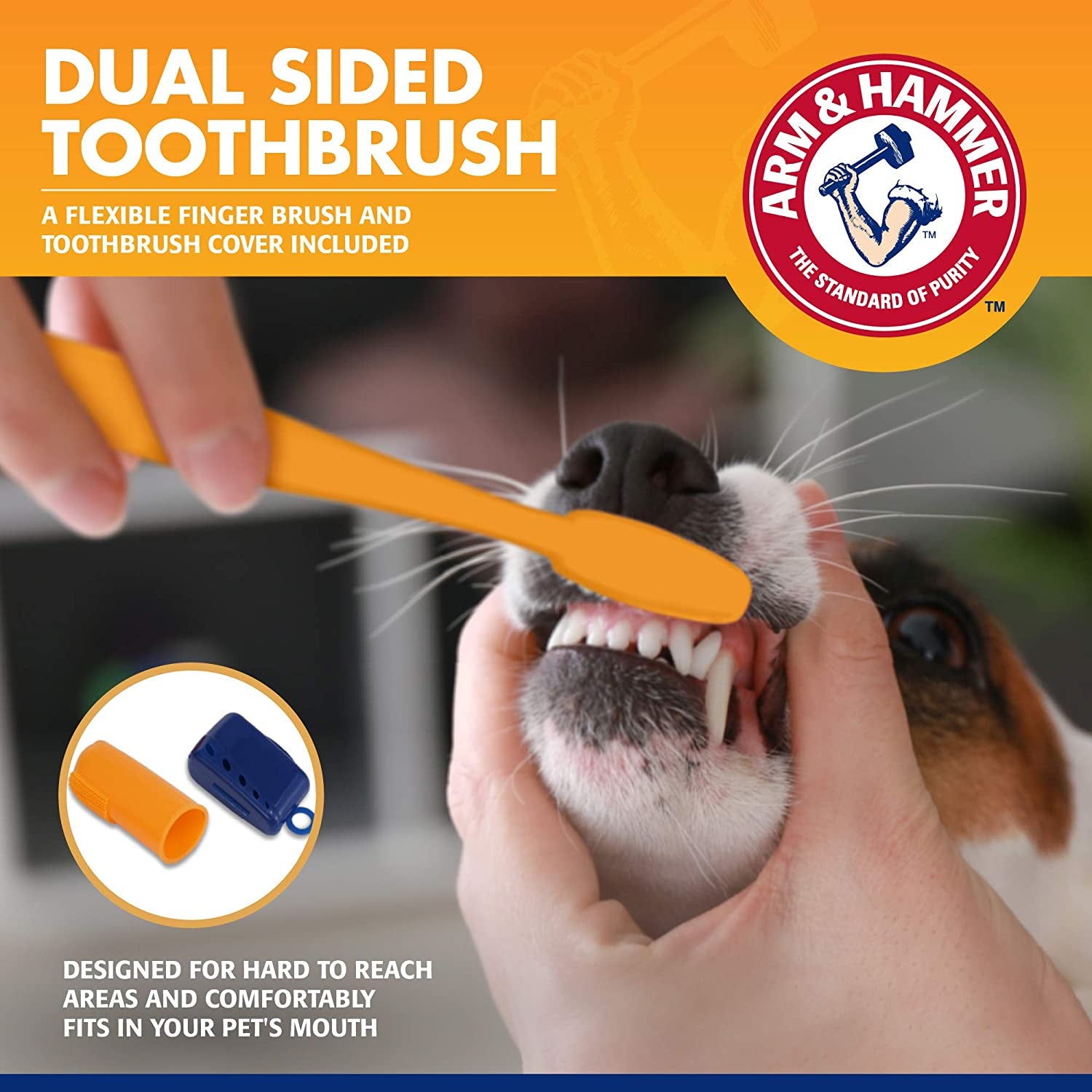 Tartar Control Dog Dental Kit, Banana Mint, 3-Piece | Enzymatic Toothpaste with Toothbrush and Fingerbrush, Baking Soda Formula Safe for Puppies