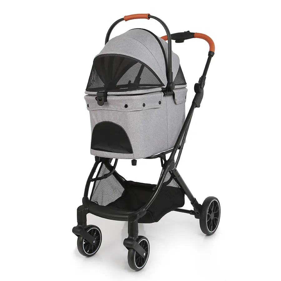 4-Wheels Pet Stroller for Dogs & Cats, Puppy Stroller, Detachable Basket, 66 Lbs Weight Capacity, Storage Basket and Pet Pad, Suitable for Small to Medium Sized Dogs, Convenient for Travel and Carrying #Summervibes